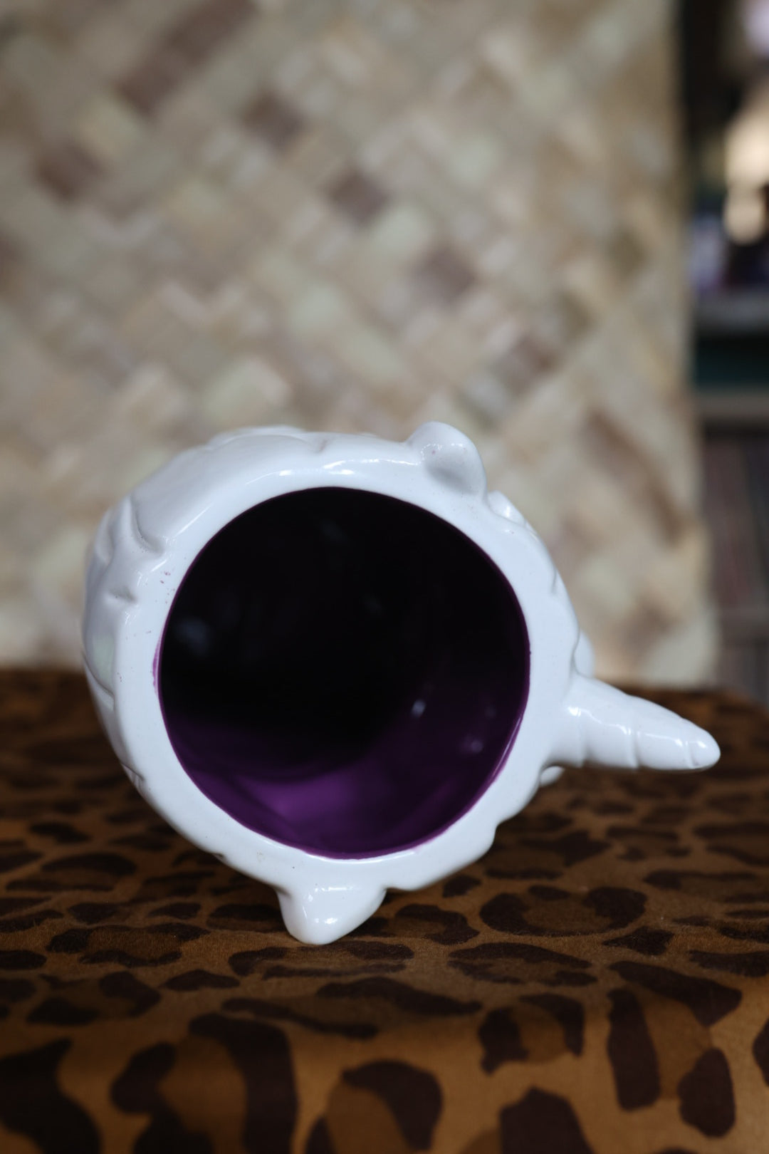 Think Geek Geeki Tikis Unicorn Tiki Mug Glass Cup Collectible White RARE