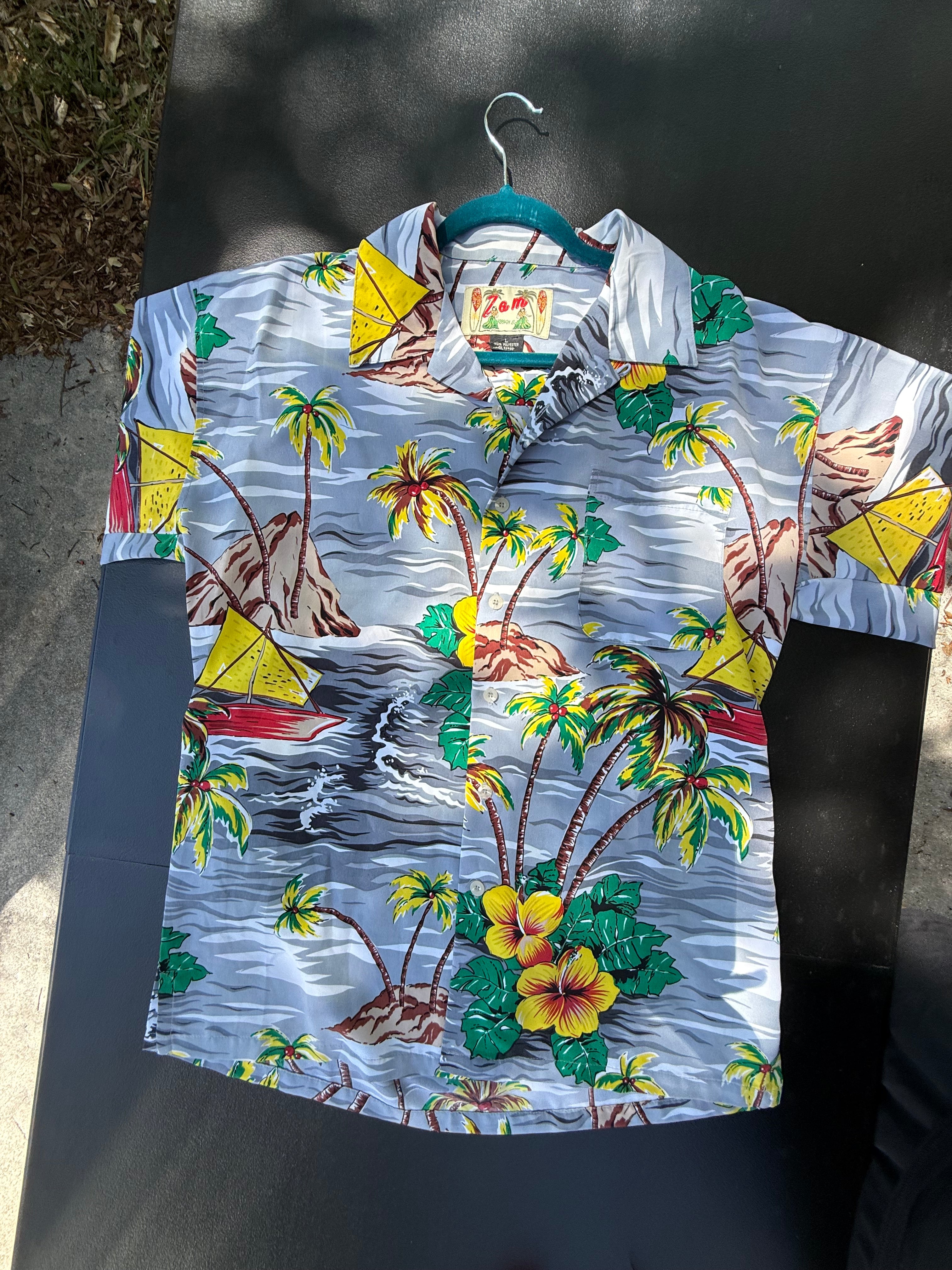 Vibrant Vintage Jams World Hawaiian Shirt - Size Large