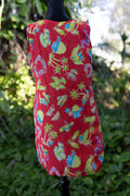 Vintage Island Planet Miami Beach Tropical Hibiscus Rayon Dress – Red/White