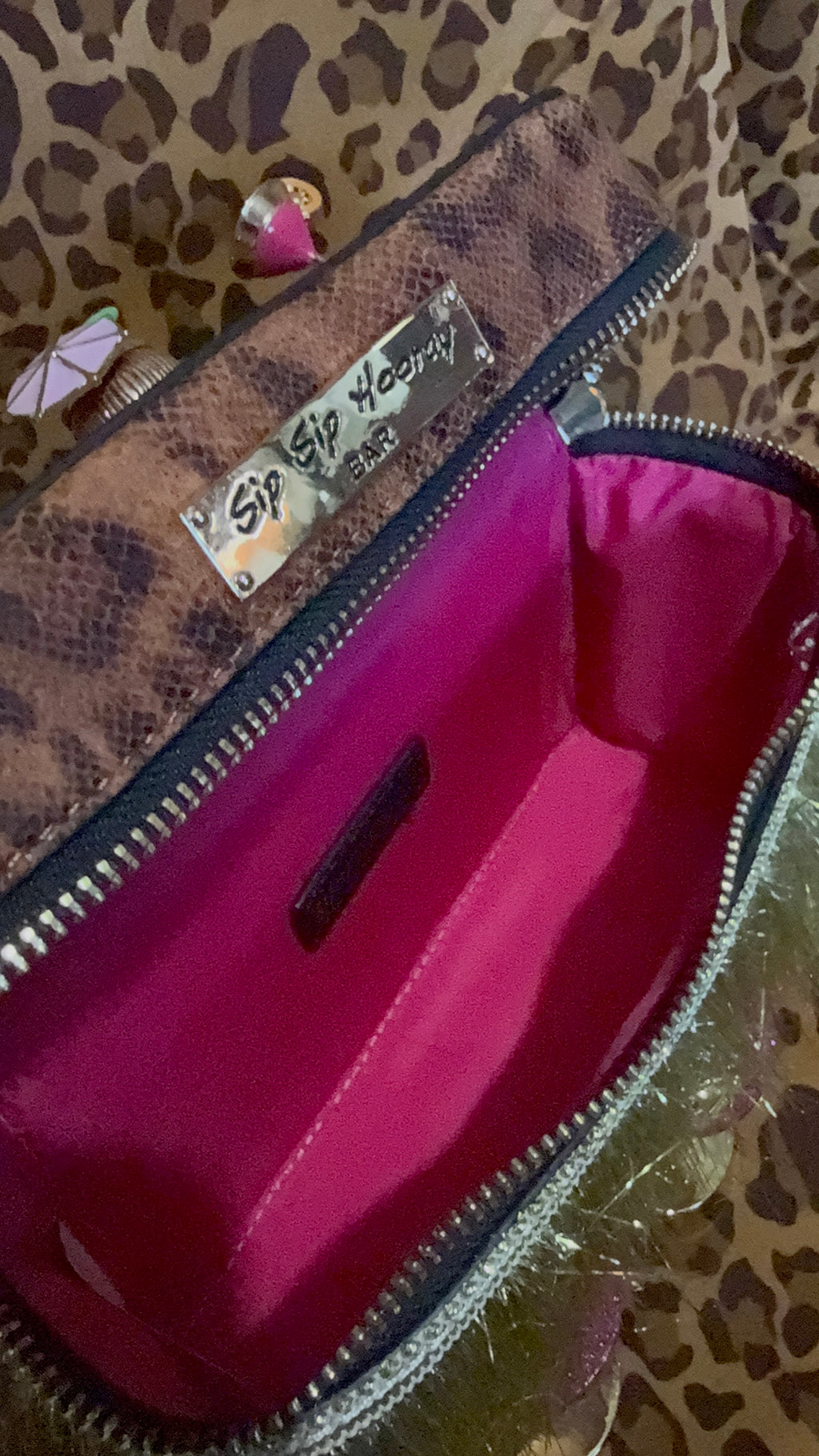Betsey Johnson Sip Sip Hooray Tiki Bar Novelty Crossbody Handbag – Rare