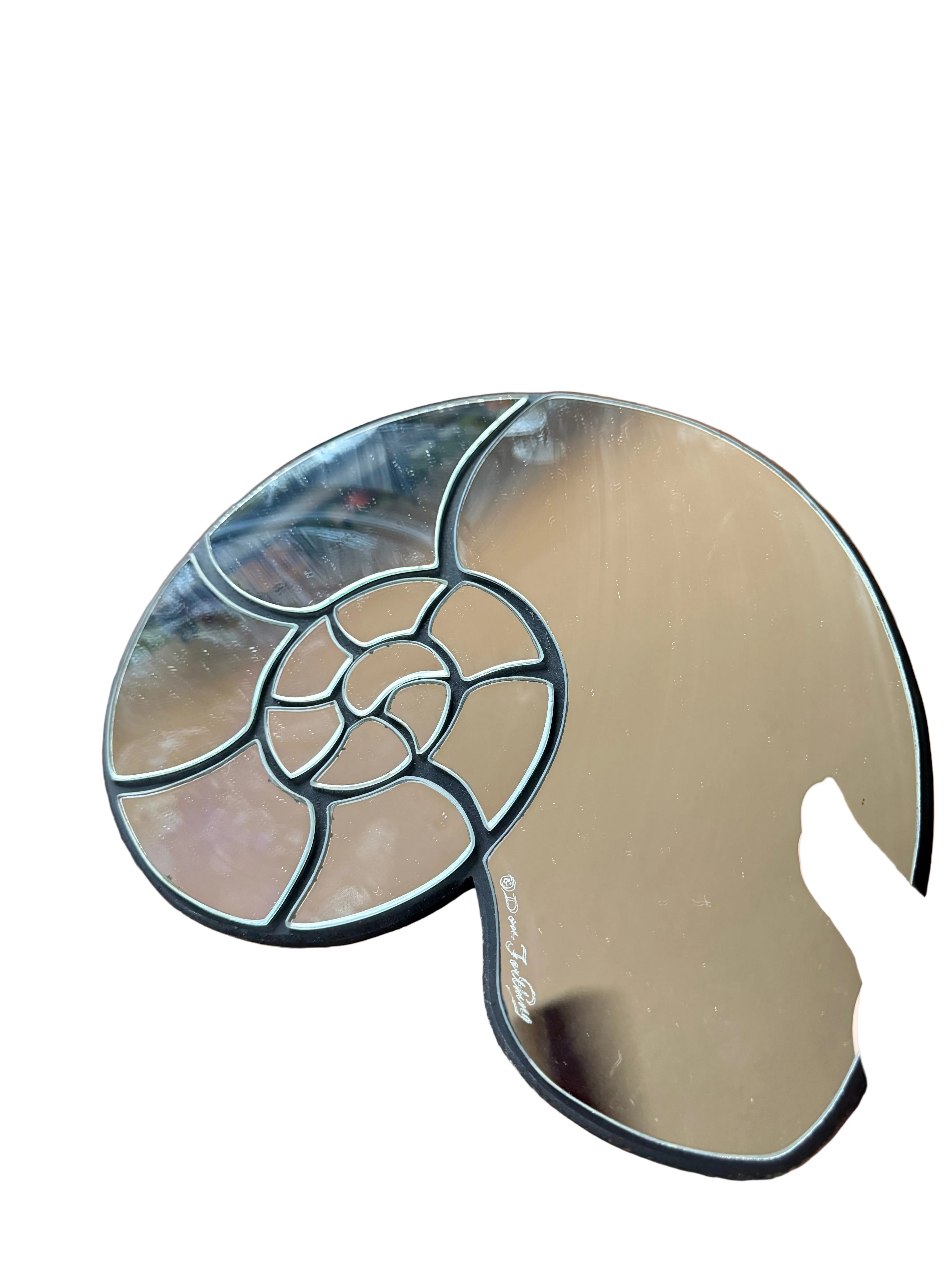 Vintage Don Farthing Nautilus Shell Mirror