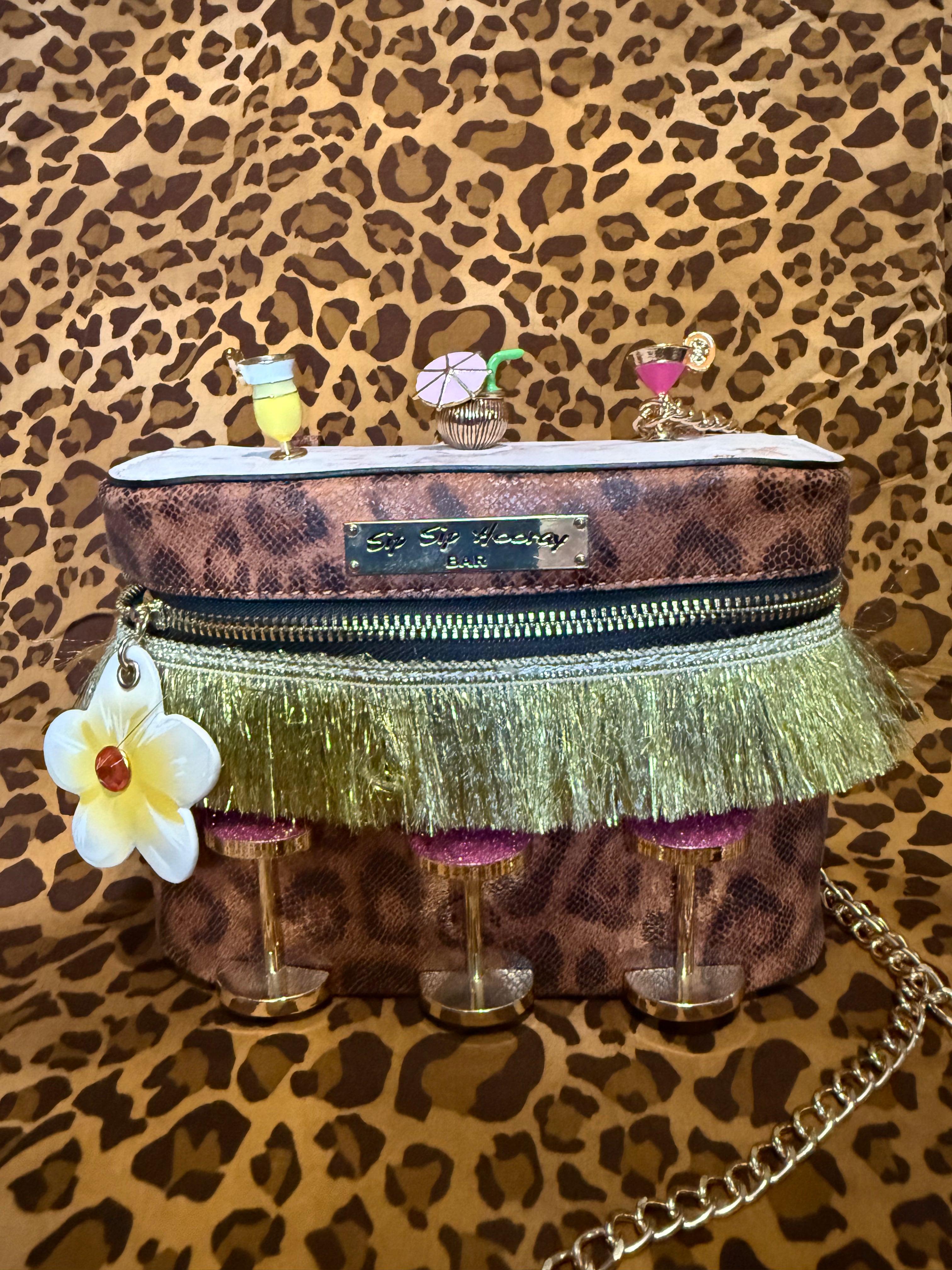 Betsey Johnson Sip Sip Hooray Tiki Bar Novelty Crossbody Handbag – Rare