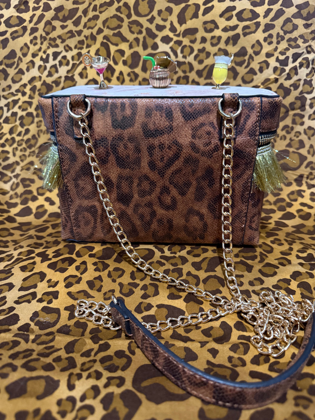 Betsey Johnson Sip Sip Hooray Tiki Bar Novelty Crossbody Handbag – Rare