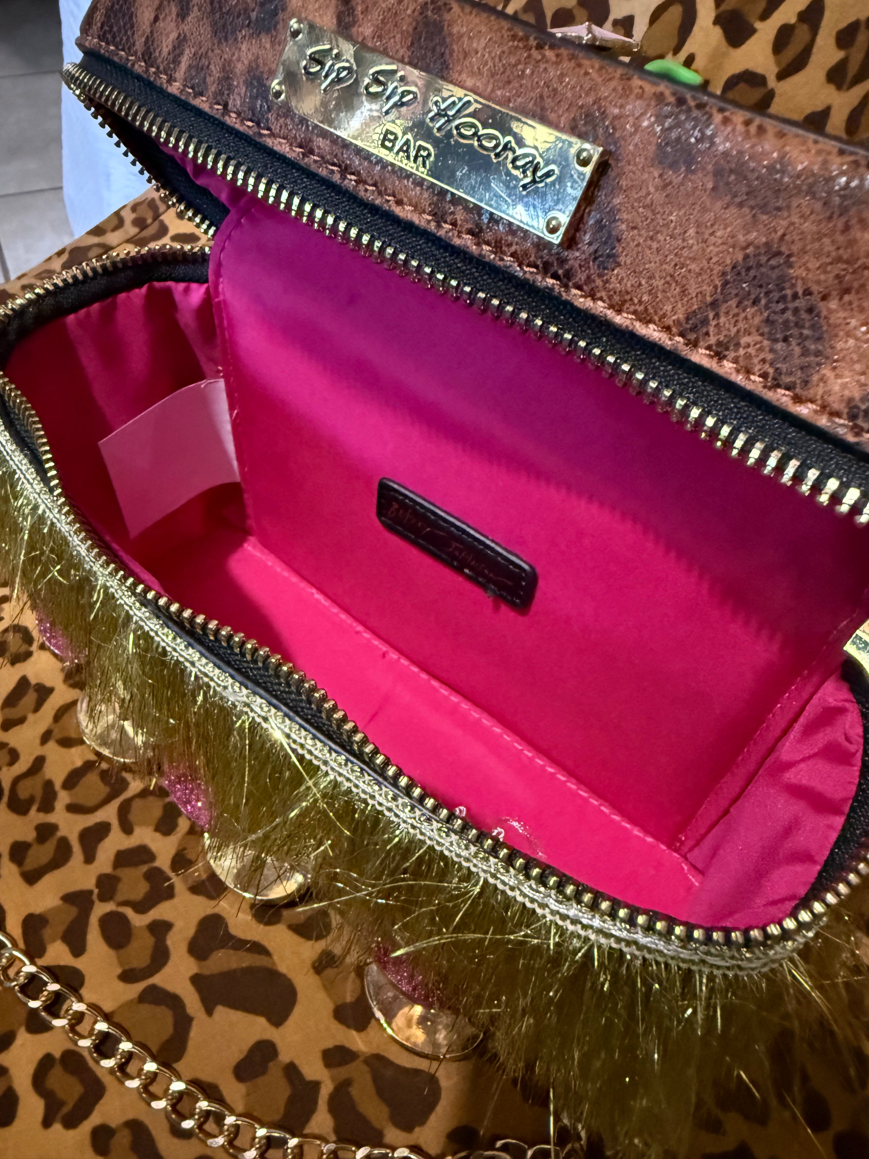 Betsey Johnson Sip Sip Hooray Tiki Bar Novelty Crossbody Handbag – Rare